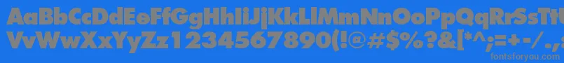 IntrepidExtrabold Font – Gray Fonts on Blue Background