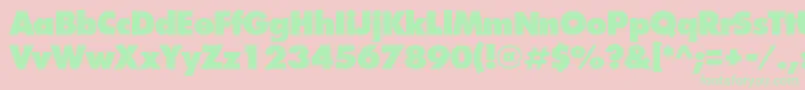 IntrepidExtrabold Font – Green Fonts on Pink Background