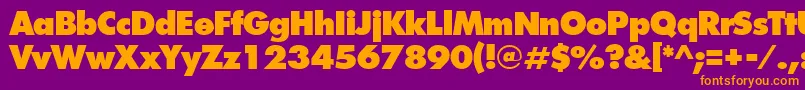 IntrepidExtrabold Font – Orange Fonts on Purple Background