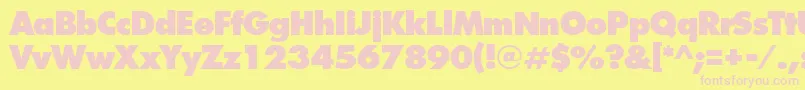 IntrepidExtrabold Font – Pink Fonts on Yellow Background