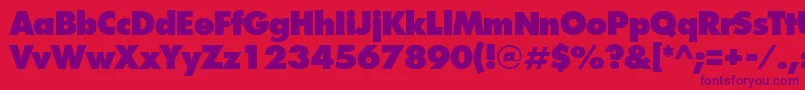 IntrepidExtrabold Font – Purple Fonts on Red Background