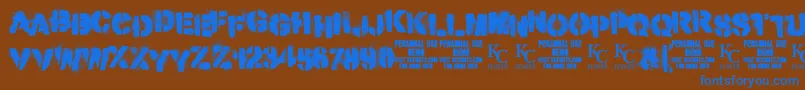 MisdemeanordemoKcfonts Font – Blue Fonts on Brown Background