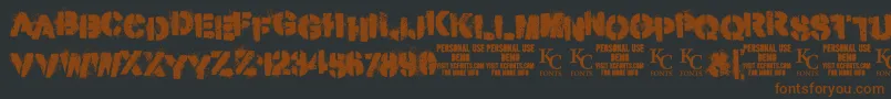 MisdemeanordemoKcfonts Font – Brown Fonts on Black Background