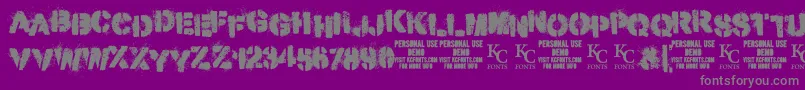 MisdemeanordemoKcfonts Font – Gray Fonts on Purple Background