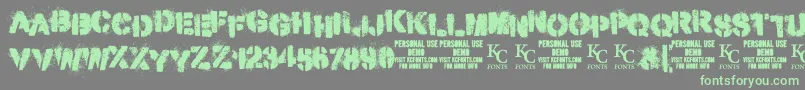MisdemeanordemoKcfonts Font – Green Fonts on Gray Background