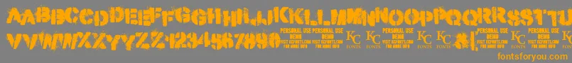 MisdemeanordemoKcfonts Font – Orange Fonts on Gray Background