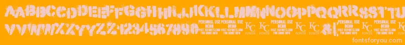 MisdemeanordemoKcfonts Font – Pink Fonts on Orange Background