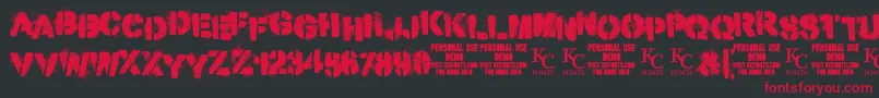 MisdemeanordemoKcfonts Font – Red Fonts on Black Background