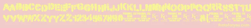 MisdemeanordemoKcfonts Font – Yellow Fonts on Pink Background