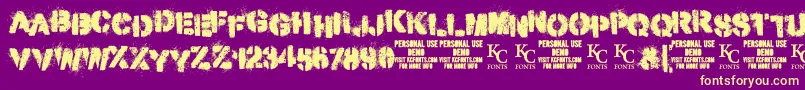 MisdemeanordemoKcfonts Font – Yellow Fonts on Purple Background