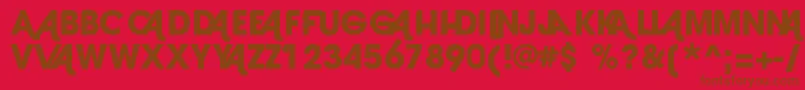 Laranjh0 Font – Brown Fonts on Red Background