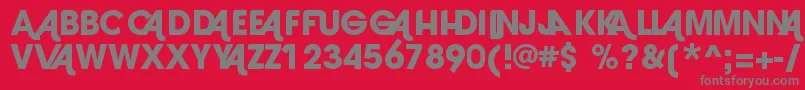 Laranjh0 Font – Gray Fonts on Red Background