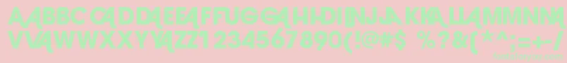 Laranjh0 Font – Green Fonts on Pink Background