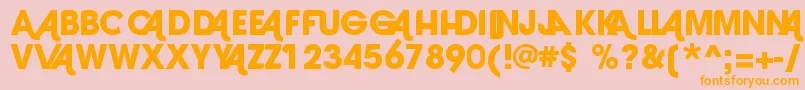 Laranjh0 Font – Orange Fonts on Pink Background