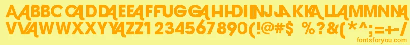 Laranjh0 Font – Orange Fonts on Yellow Background