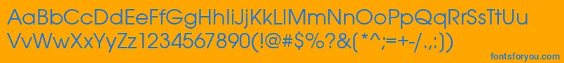 Avantgargotitctee Font – Blue Fonts on Orange Background