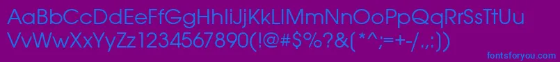 Avantgargotitctee Font – Blue Fonts on Purple Background