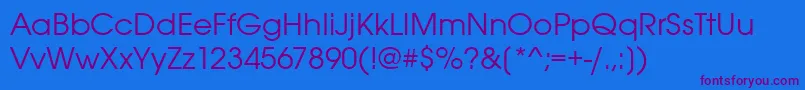 Avantgargotitctee Font – Purple Fonts on Blue Background