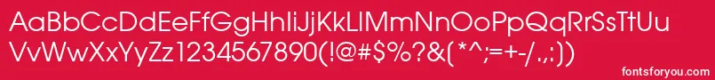 Avantgargotitctee Font – White Fonts on Red Background