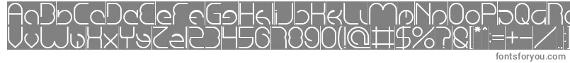 EmmiliaInverse-fontti – harmaat kirjasimet valkoisella taustalla