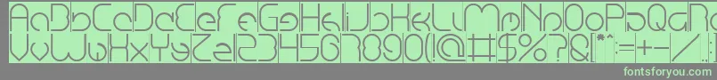 EmmiliaInverse Font – Green Fonts on Gray Background