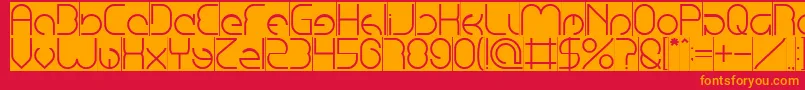 EmmiliaInverse Font – Orange Fonts on Red Background