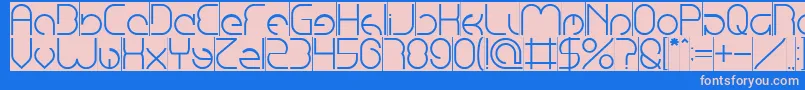 EmmiliaInverse Font – Pink Fonts on Blue Background