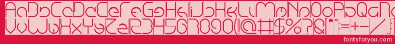 EmmiliaInverse Font – Pink Fonts on Red Background