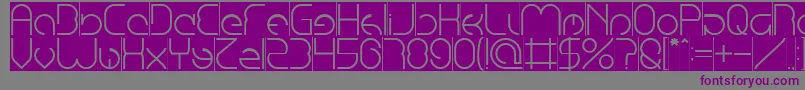 EmmiliaInverse Font – Purple Fonts on Gray Background