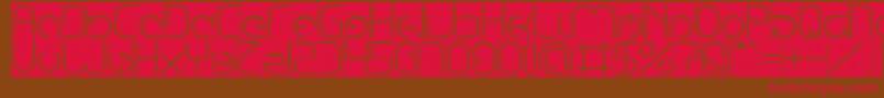 EmmiliaInverse Font – Red Fonts on Brown Background