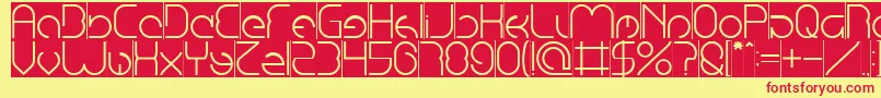 EmmiliaInverse Font – Red Fonts on Yellow Background