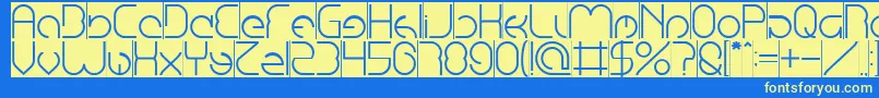 EmmiliaInverse Font – Yellow Fonts on Blue Background