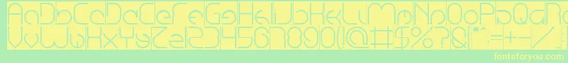 EmmiliaInverse Font – Yellow Fonts on Green Background