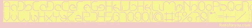 EmmiliaInverse Font – Yellow Fonts on Pink Background