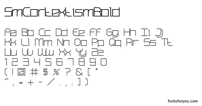A fonte SmContextismBold – alfabeto, números, caracteres especiais