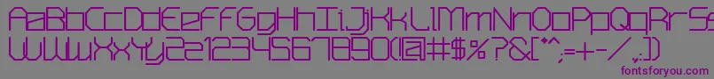 フォントSmContextismBold – 紫色のフォント、灰色の背景