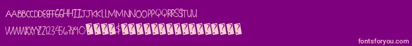 Seamingstitchy Font – Pink Fonts on Purple Background