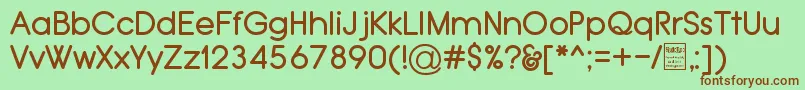 TypoGroteskRoundedDemo Font – Brown Fonts on Green Background