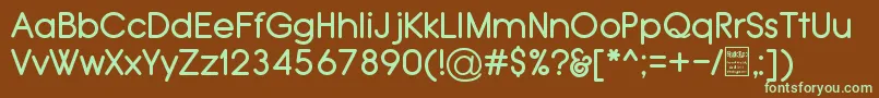 TypoGroteskRoundedDemo Font – Green Fonts on Brown Background