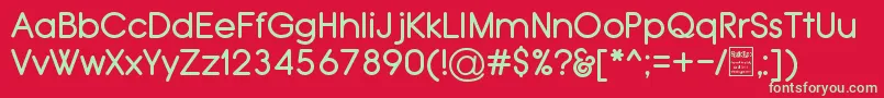 TypoGroteskRoundedDemo Font – Green Fonts on Red Background