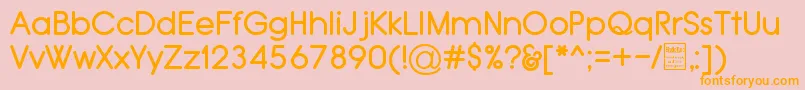 TypoGroteskRoundedDemo Font – Orange Fonts on Pink Background