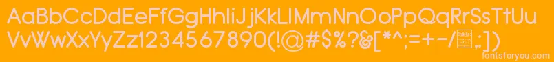 Więcej informacji o czcionce TypoGroteskRoundedDemo Czcionka TypoGroteskRoundedDemo – różowe czcionki na pomarańczowym tle