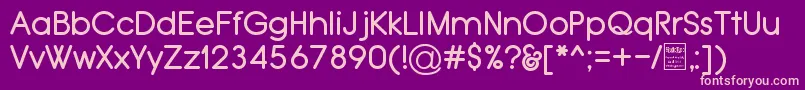 Fonte TypoGroteskRoundedDemo – fontes rosa em um fundo violeta