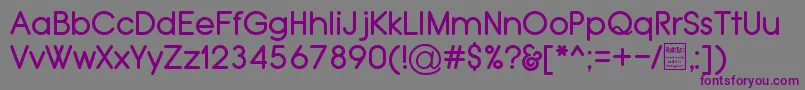 TypoGroteskRoundedDemo Font – Purple Fonts on Gray Background