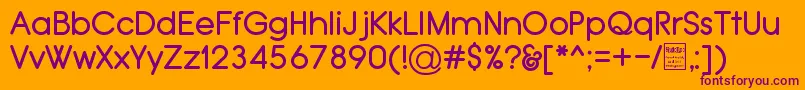 TypoGroteskRoundedDemo Font – Purple Fonts on Orange Background