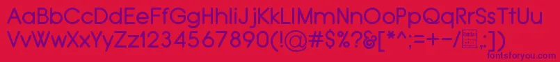 TypoGroteskRoundedDemo Font – Purple Fonts on Red Background