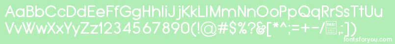 TypoGroteskRoundedDemo Font – White Fonts on Green Background