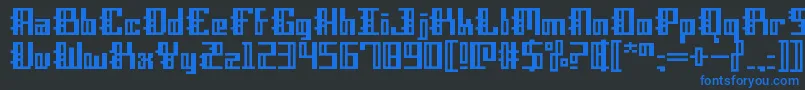 フォントDubstepBlackletter – 黒い背景に青い文字