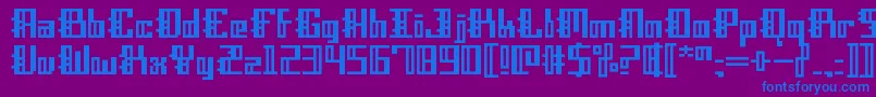 DubstepBlackletter Font – Blue Fonts on Purple Background