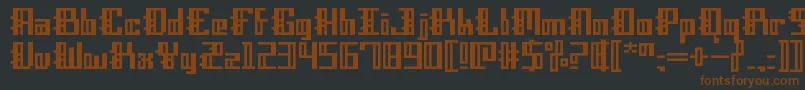 フォントDubstepBlackletter – 黒い背景に茶色のフォント